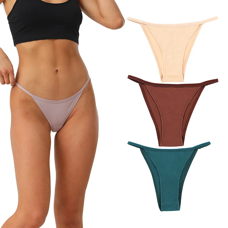 

Plus Size Cotton Panties Women's Low-waisted Hip Llift Girls Thong Invisible Briefs