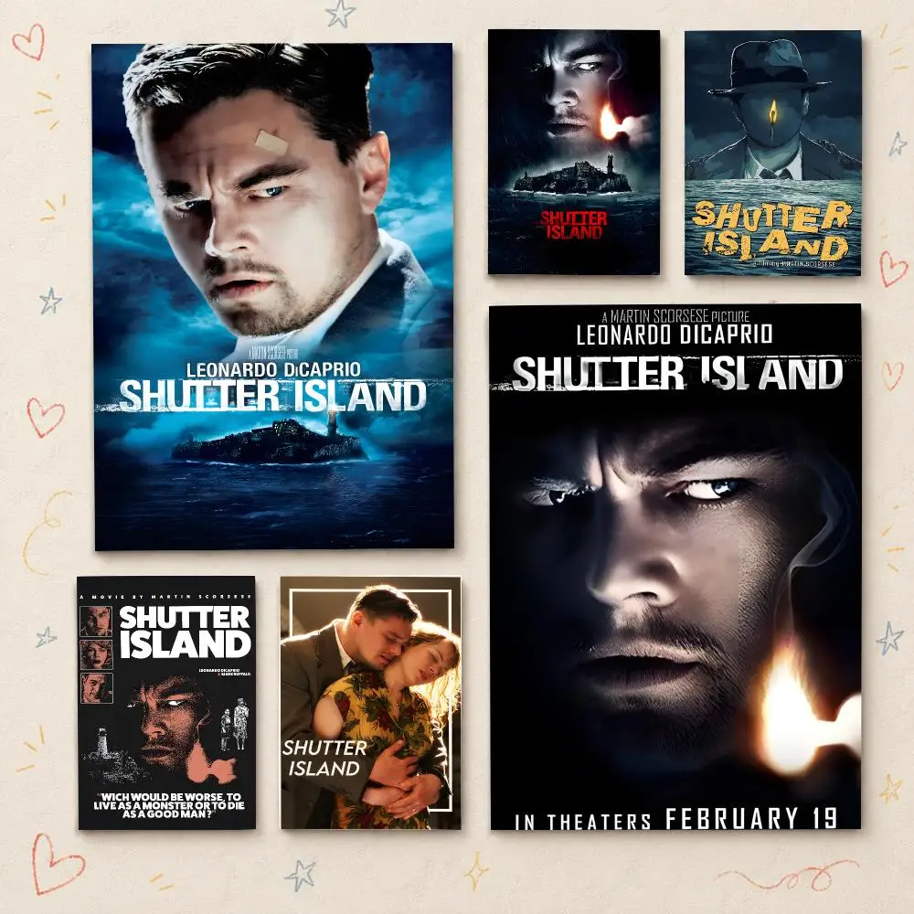 Movie S-Shutter Island Poster HD PP Waterproof Wall Decor for Living Room Bedroom Gaming Room Cafe Unique Gift