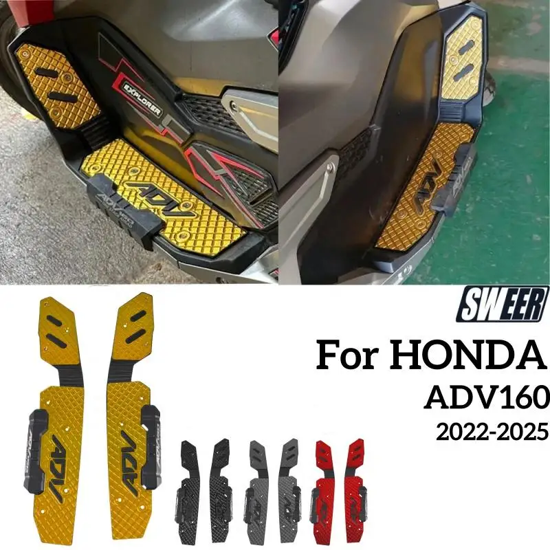 

For Honda ADV 160 2022 2023 2024 2025 ADV160 CNC Mattings Motorcycle Footrest Footboard Step Floorboards Pegs Plate Holder