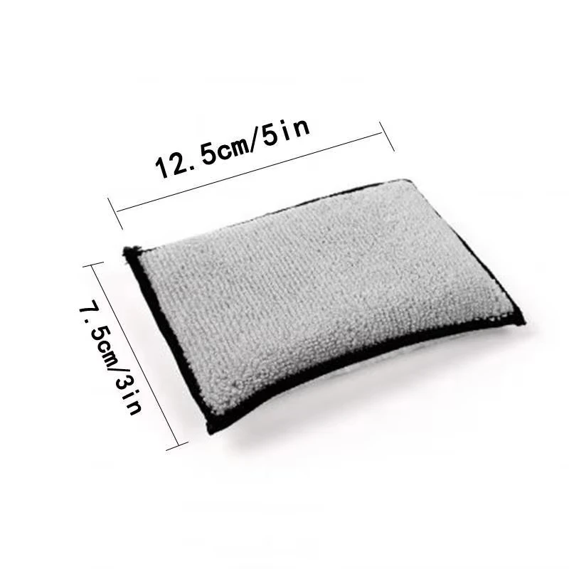 Microfiber Interior Scrubbing (5”x3”) Applicators Double Side Sponge Car for Leather,Plastic,Vinyl and Upholstery Cleaning