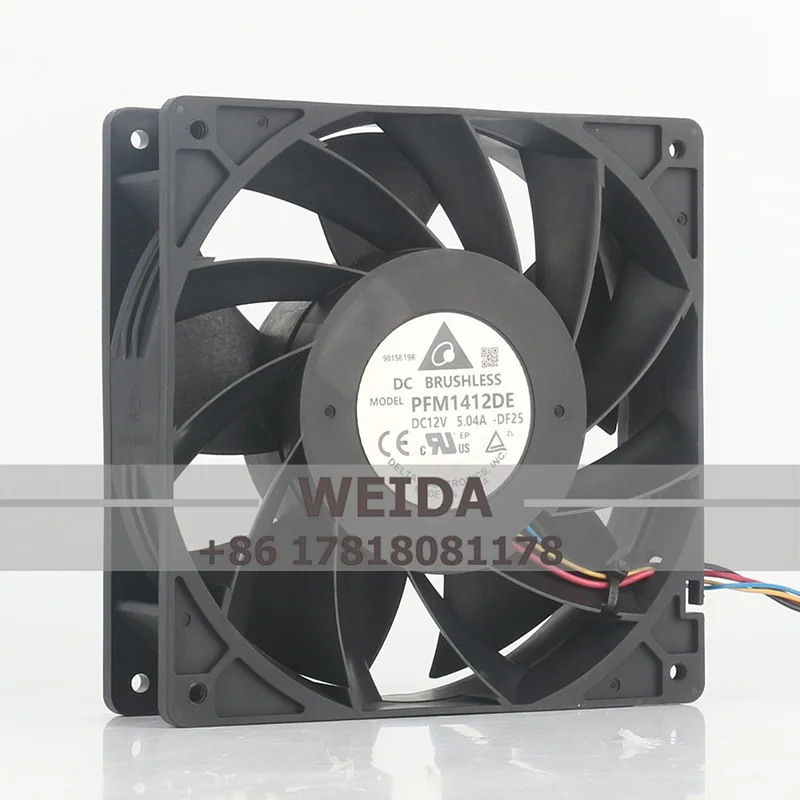 Delta PFM1412DE/PFM1412DE-SP02 14038 14CM DC12V 5.04A dual ball compression high-volume violent cooling fan  140*140*38MM