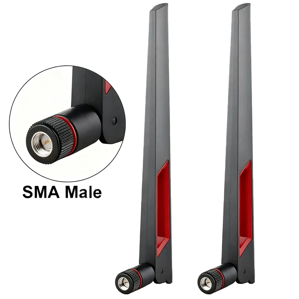 2 Stück WLAN-Antenne Dual-Band 2,4GHz 5,8GHz Hochleistungsantenne mit I-P-X zu RP-SMA 15CM Kabel für PCIe Wireless Router PC Desktop Repeater