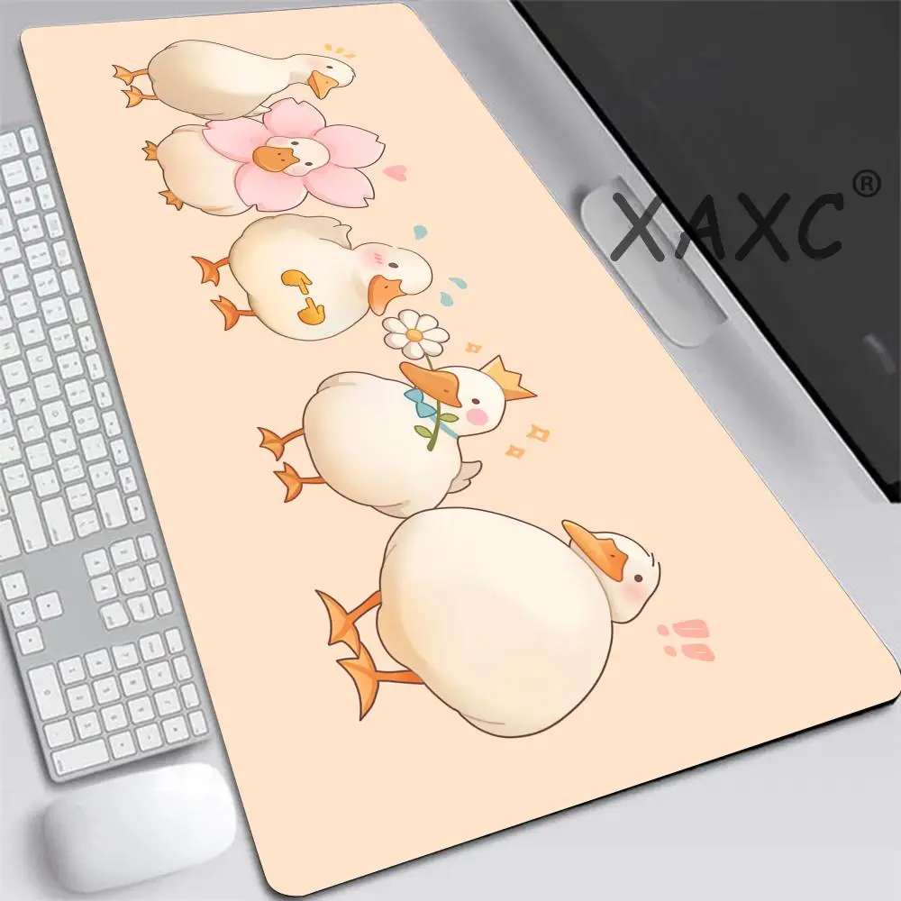 Kawaii anime duck Giant mouse pad Desk MousePad Cute HD Desk Pad Extended Gaming Keyboard Mats Large XXL Gamer Mousepad 120x60CM