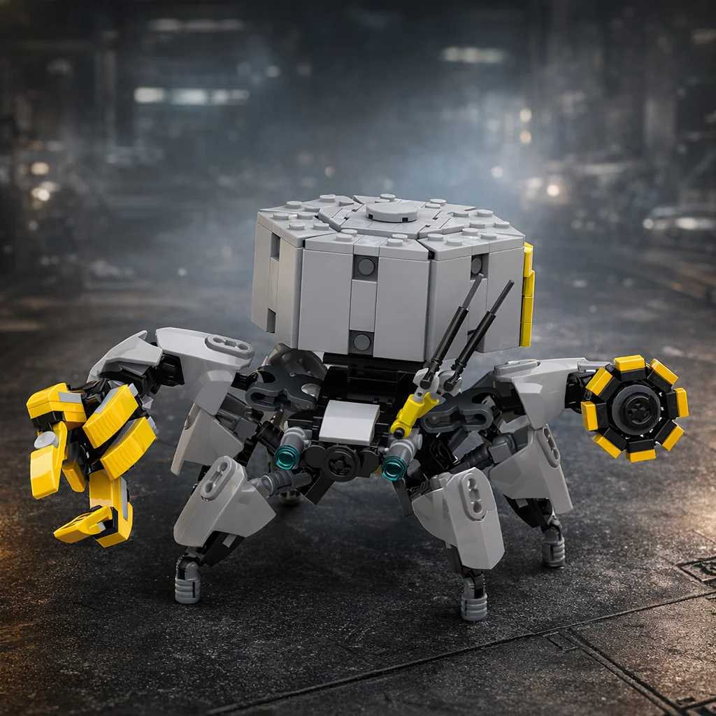 Mini Shell Walker MOC Building Blocks Mecha Crab Robot DIY Assembly Toy Small Bricks Kit Gift for Kids Boys Collectors