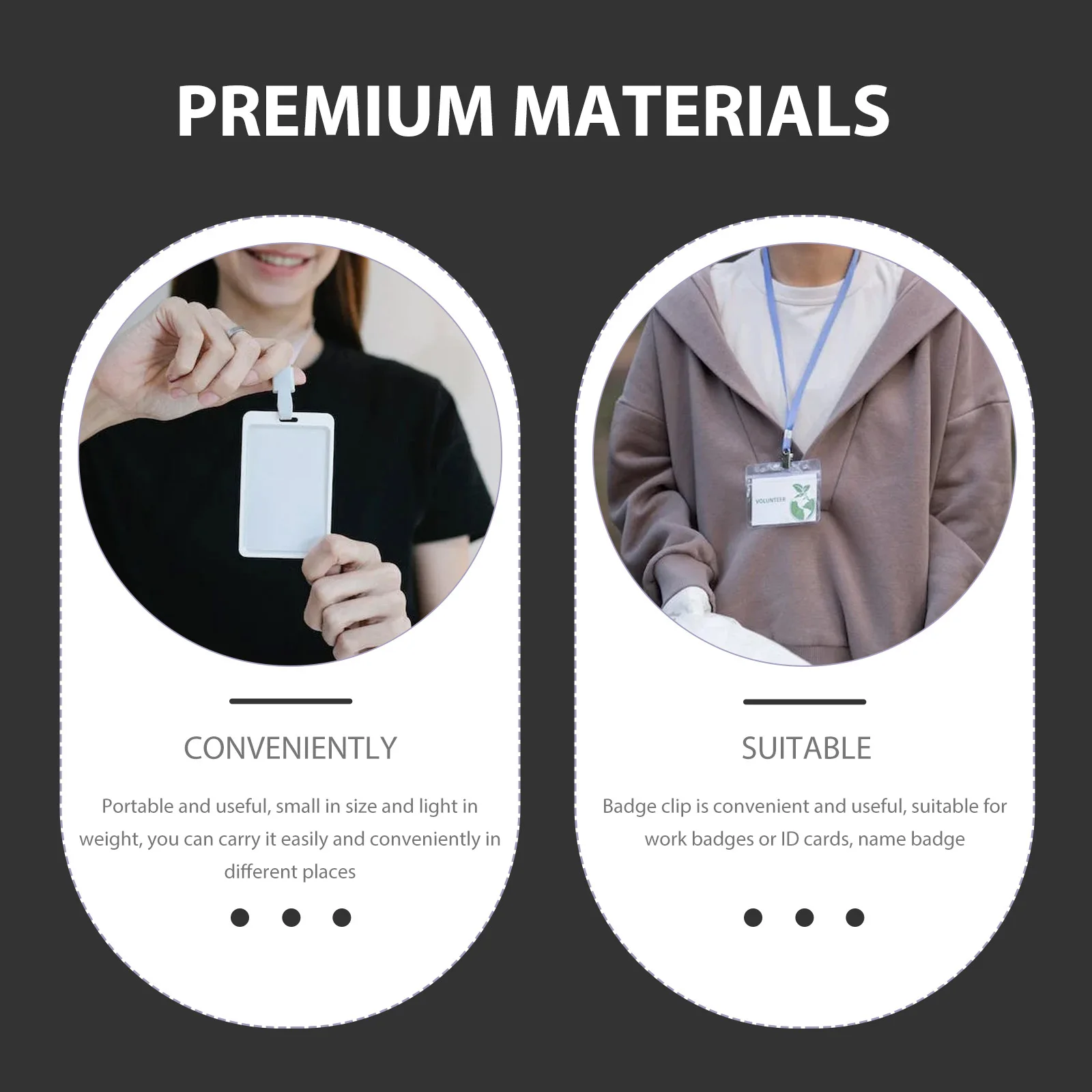 

20Pcs Badge Clips Safe Acrylic Name Badge Clips for Work Id Card Holder Practical Lightweight Name Tag Clip