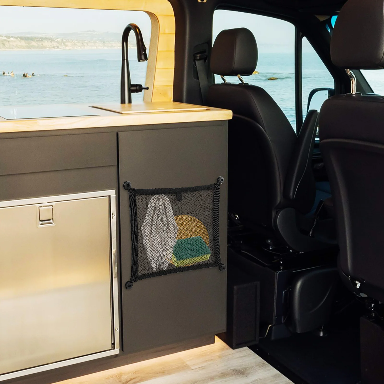 

2Pcs Small Cargo Net Pocket Elastic Storage Organizer for Car Trunk Rv Home Office Car Trunk Net Automotive Cargo Nets