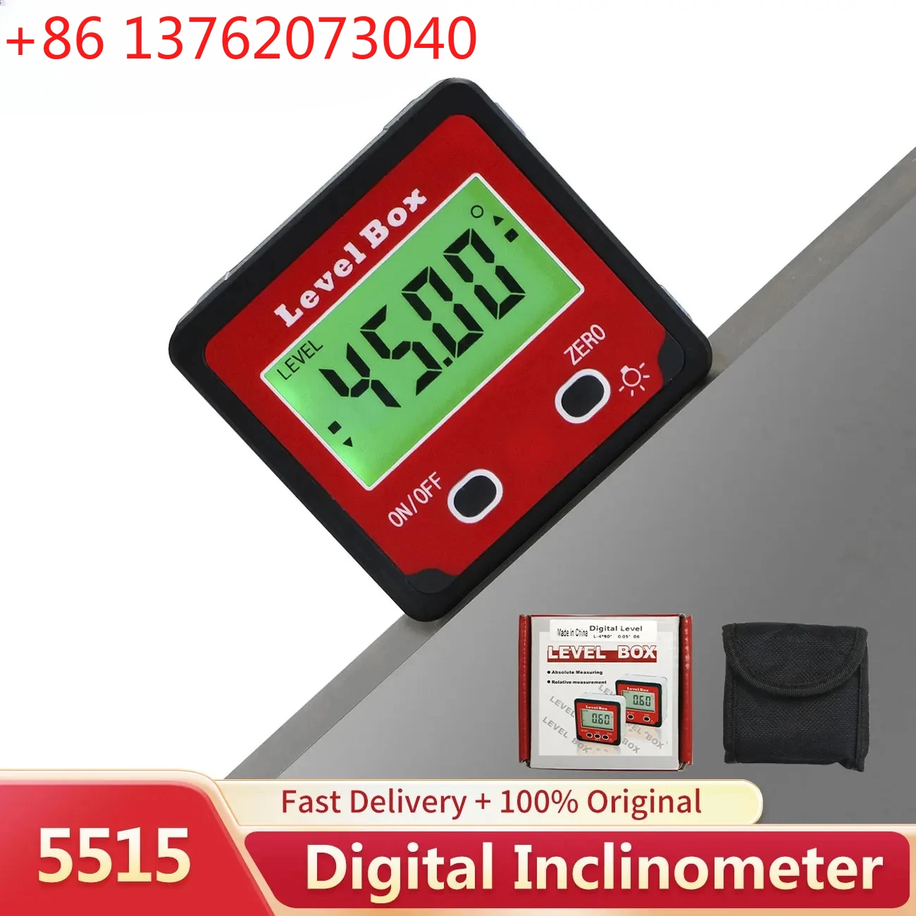 Digital Level Box With Aluminium Framework Protractor Angle Finder Inclinometer for Woodworking,Table Saw,Construction