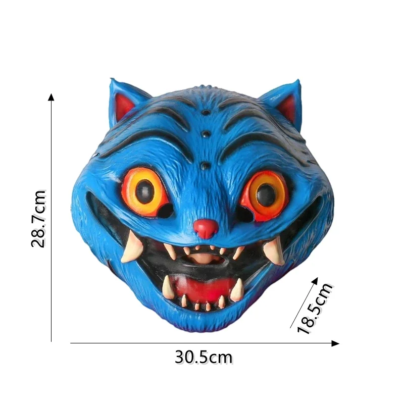 KPop Dem On Hunters Maschera in lattice tigre blu KPOP Girl Group Demon Hunter Copricapo Halloween Cosplay Prop per eventi Festa in costume