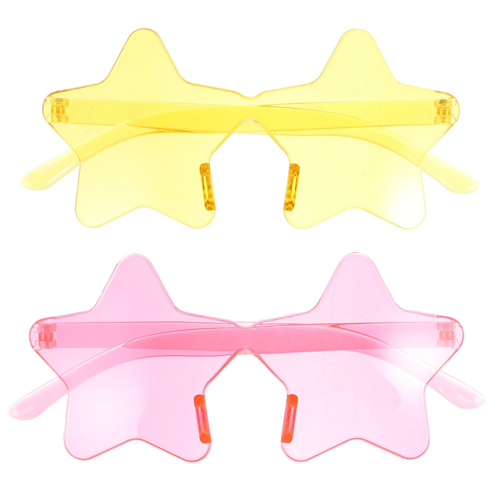

2pcs Candy Color Sunglasses Star Shape Durable PC Material Kids Party Accessories Beach Photo Props Halloween Costume