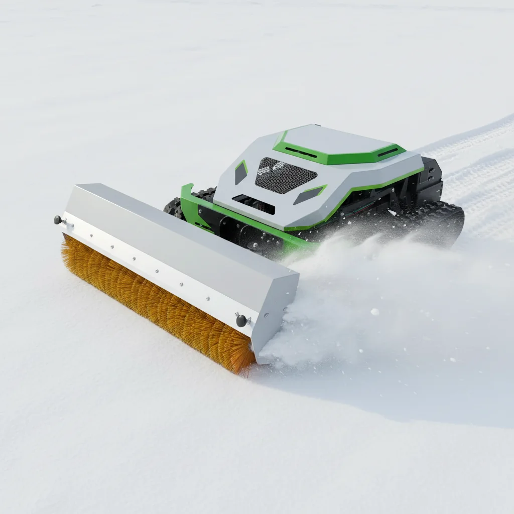 4 in 1 Rechargeable Remote Control Lawn Mower Snow Pusher Snow Sweeper Bulldozer