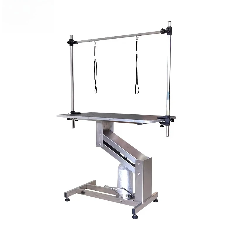 PET High Quality Large Dog Hydraulic Pet Grooming Table Z-lift Stainless Steel Frame Electric Pet Dog Grooming Table