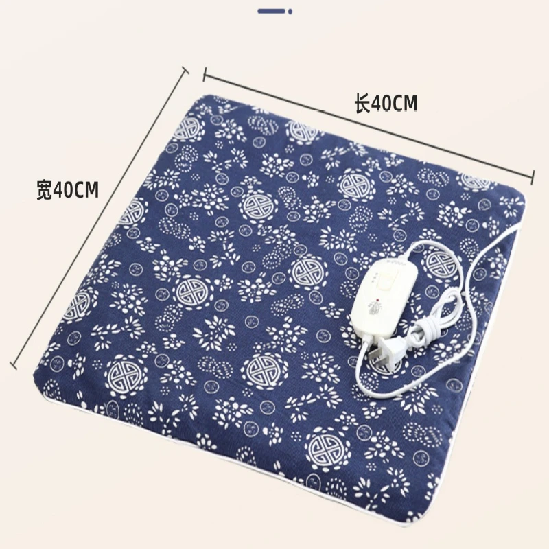 灸機能付き電気温熱パッド、ポータブルシートウォーマー - オフィスや家庭用の調節可能なハーブクッション、不快感を軽減