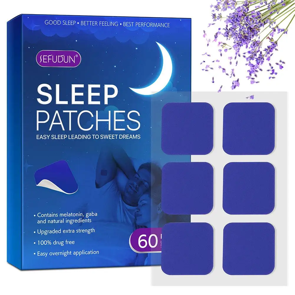 60PCS Insomnia Treatment Relieve Anxiety Decompression Headache Neurasthenia Soothing Plasters Body Relaxing Help Sleeping Patch