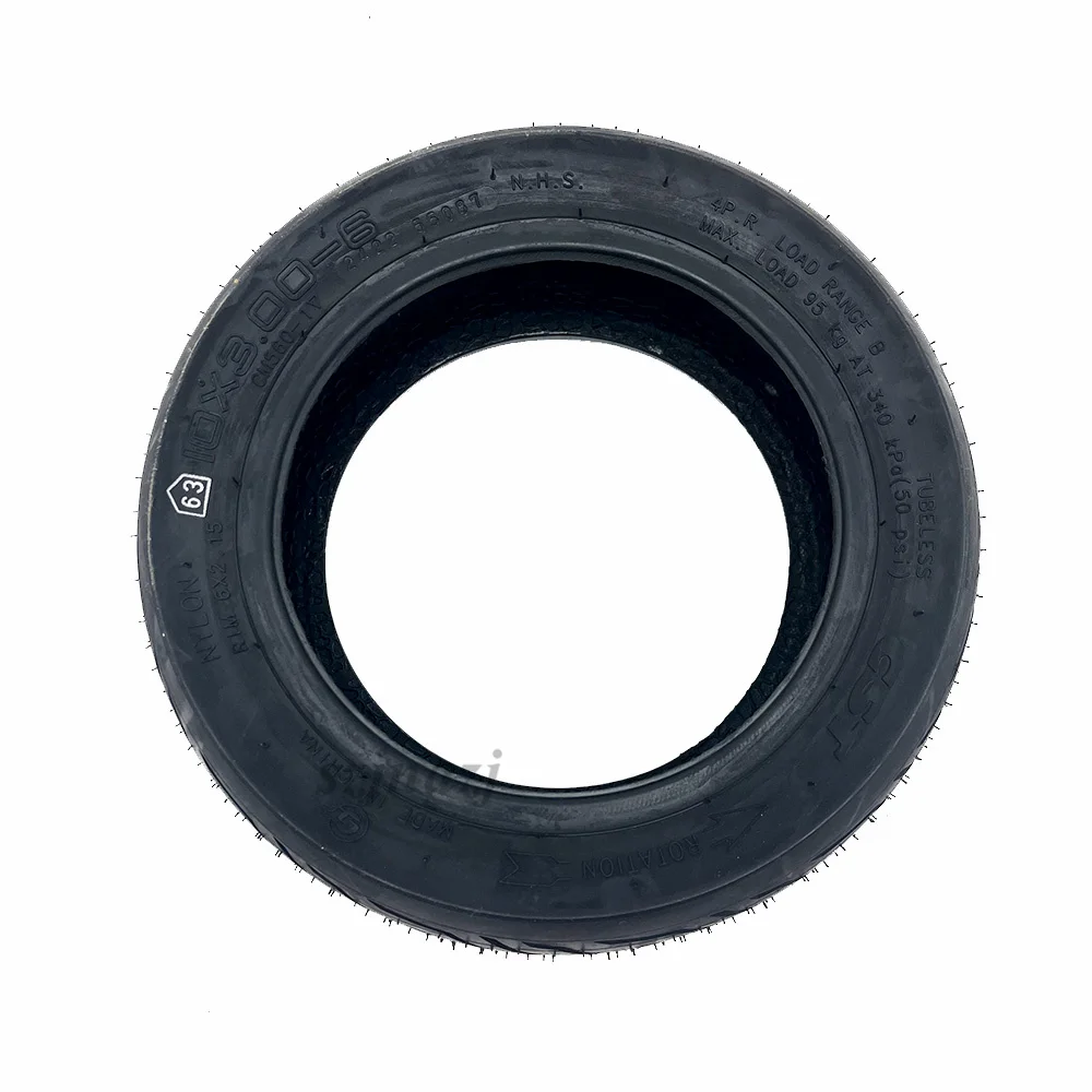 10x3.00-6 CST Tubeless Tire 10x2.50/3.0 Vacuum Tyre Valve for 10 Inch Electric Scooter Wear-resistant High-quality Parts