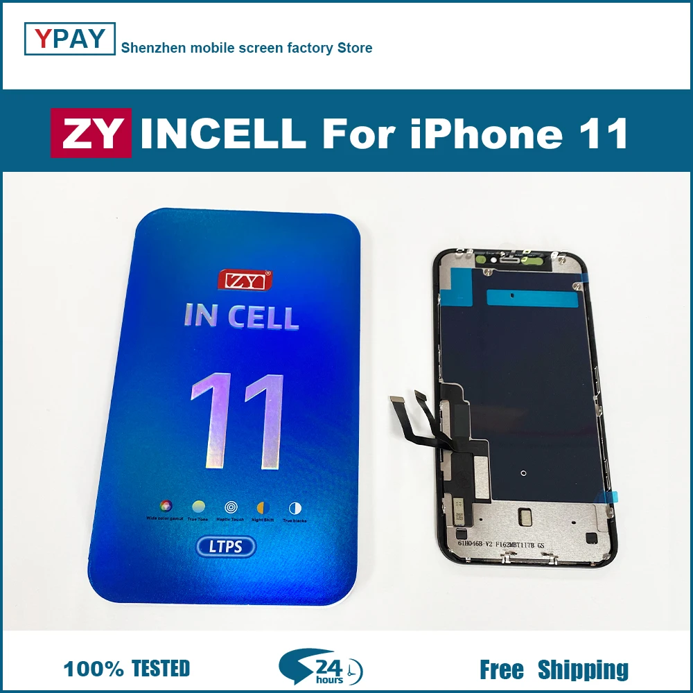 ZY Incell screen For iPhone X XS XR XsMax 11 12 13 LCD Display Touch Screen Digitizer Assembly Replacement Parts LCDs TRUE TONE