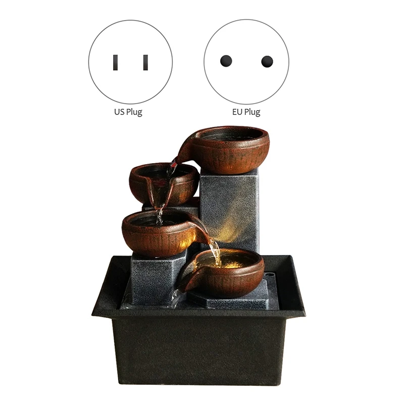 

Tabletop Fountain Ornaments Home Gardening Decoration Rockery Water Fountain Crafts Gifts Desktop Decorations