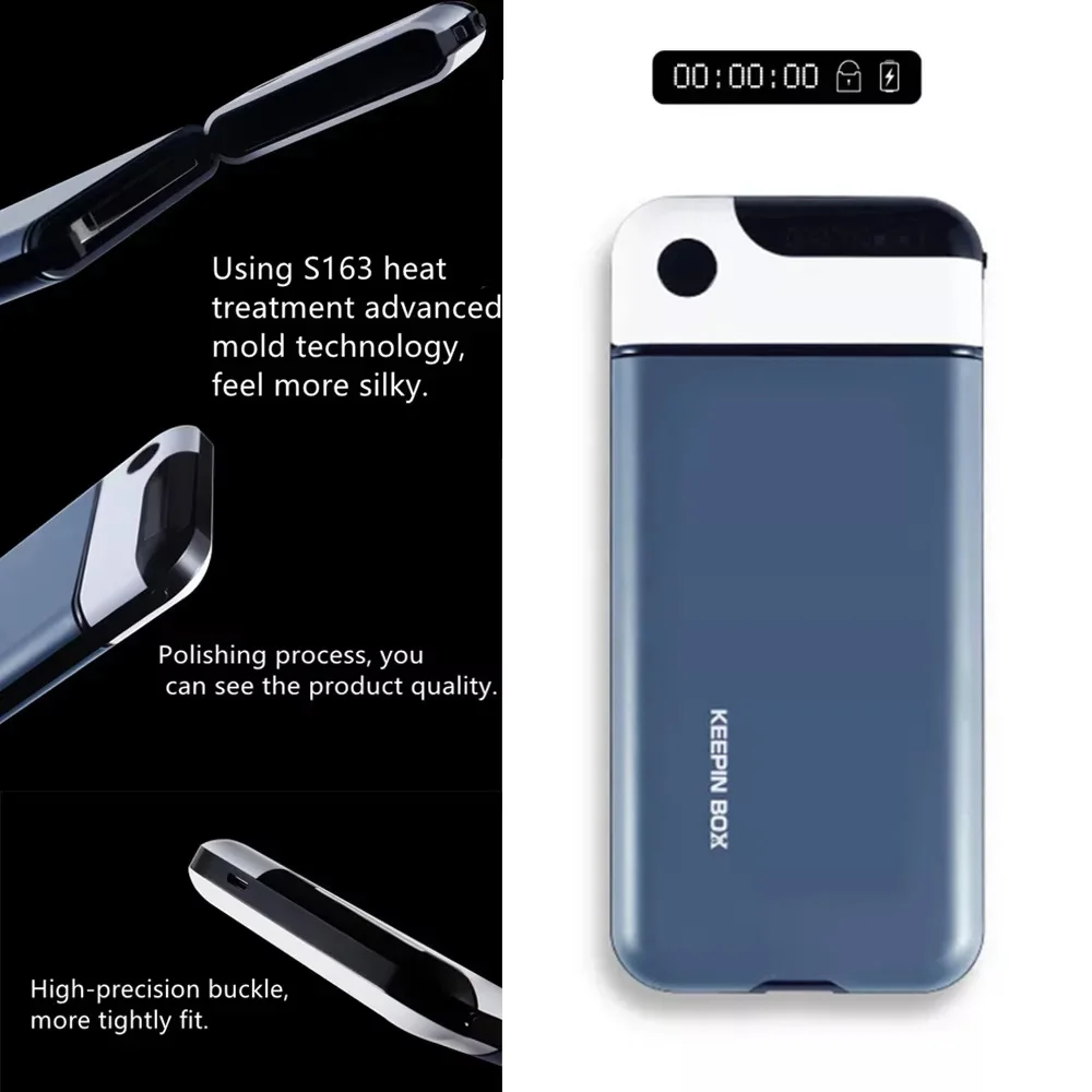 Smartphone Lockbox Keepin Box Plastic ABS Timed Lock Box for Cell Phones Students Timing Lock Self-Discipline Locking Safe Timed