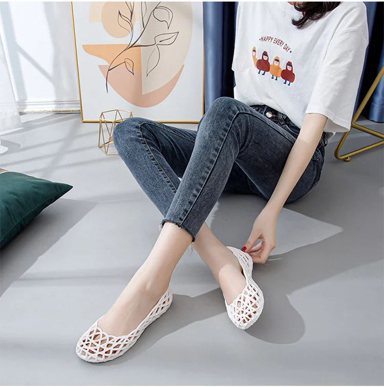 Damen-Netzgewebe-Ballerinas 2026 Sommer Markendesign Hohle Alltagssandalen Bequeme Netz-Strandschuhe – Detail 7