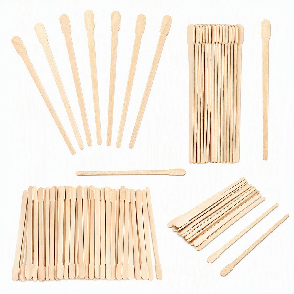 2000Pcs Wooden Wax Sticks Waxing Applicator Wood Stirring Stick For Body Facial Hair Removal DIY Cosmetic Mixing Salon Supplies