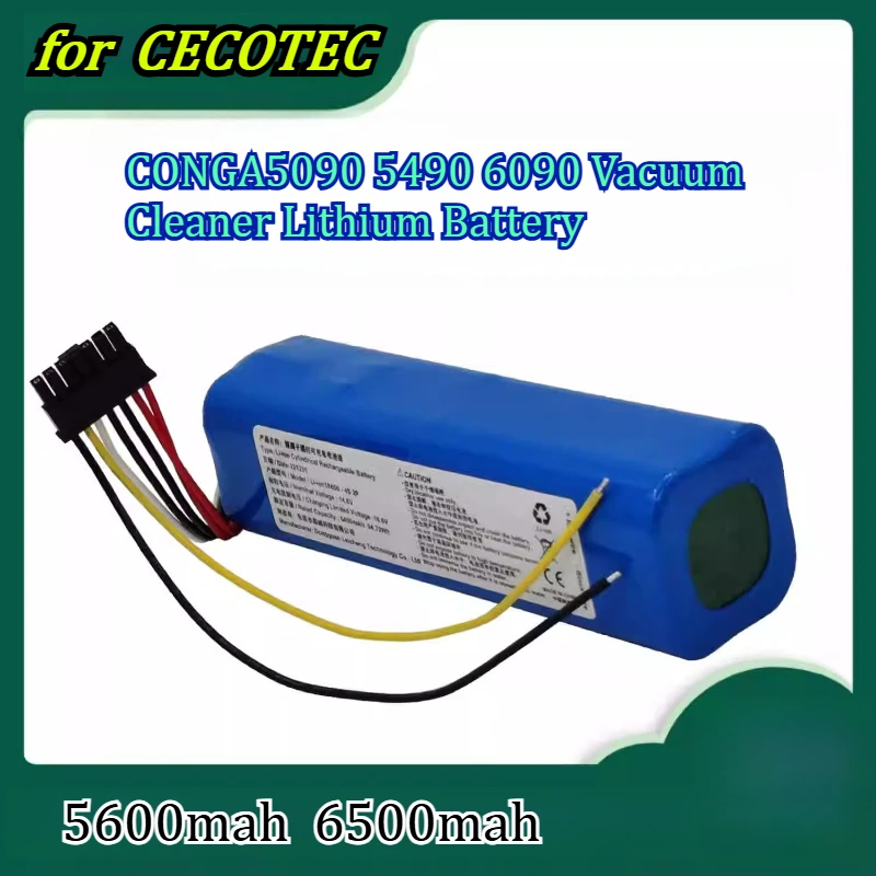 6500mah 14.8v Suitable for CECOTEC CONGA5090 5490 6090 Floor Sweeper Lithium Battery Large Capacity Rechargeable Battery