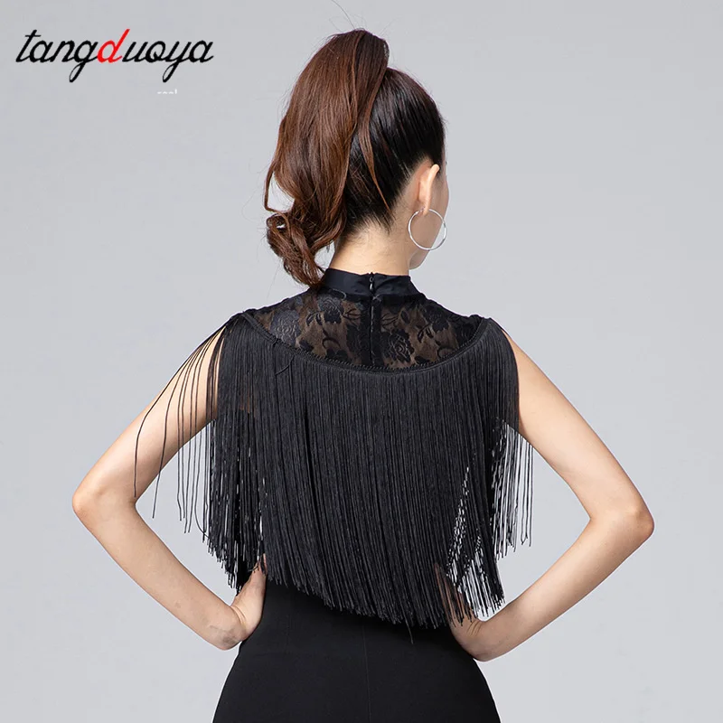 Combinaison de danse à franges pour salle de bal, vêtements de danse latine américaine pour femmes, collants chacha tassle compétition samba Dancewear