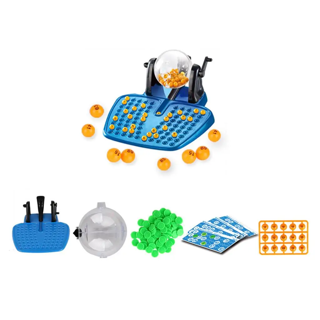 Revolving Bingo Machine Family Game with Scoring Marks Board Games for Children Kids Toy for Party Family
