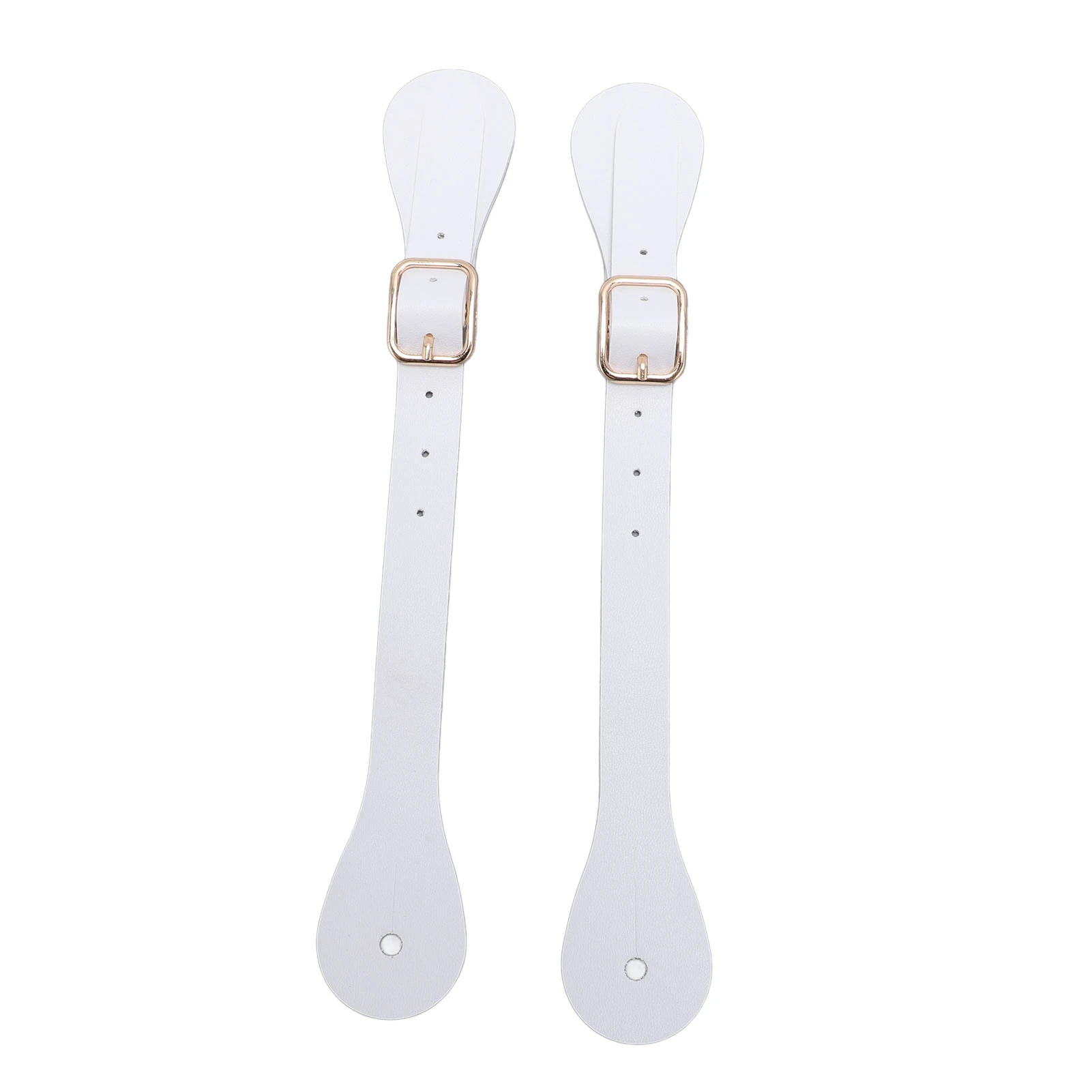 Pair of Synthetic Leather Spur Straps Adjustable Length 22cm Long Western Cowboy Spur Holder for Equestrian