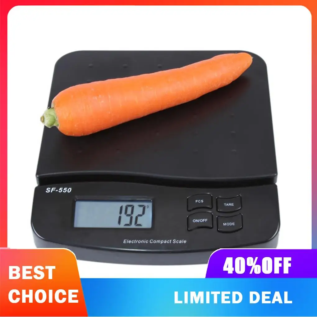 25kg/1g Electronic Digital Compact Scale LED Display Kitchen Scales ABS Portable Gram Fruit Package Home Weighing