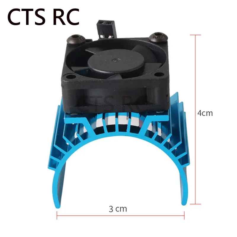 Red&Blue RC Parts Electric Car brushless Motor Heatsink Cover Cooling Fan for 1:10 HSP RC Car 540 550 3650 Size Motor Heat Sink