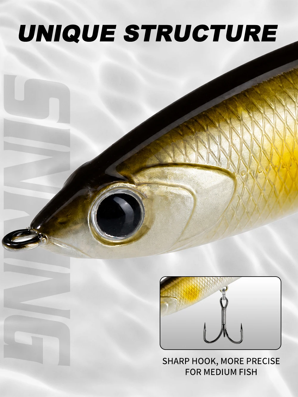 Hunthouse 4 Stück Roter Teufel Topwater Pencil Köder Schwimmender Harter Stickbait 75mm 6g Künstlicher Angelköder für Barsch Hecht Süßwasser – Detail 7