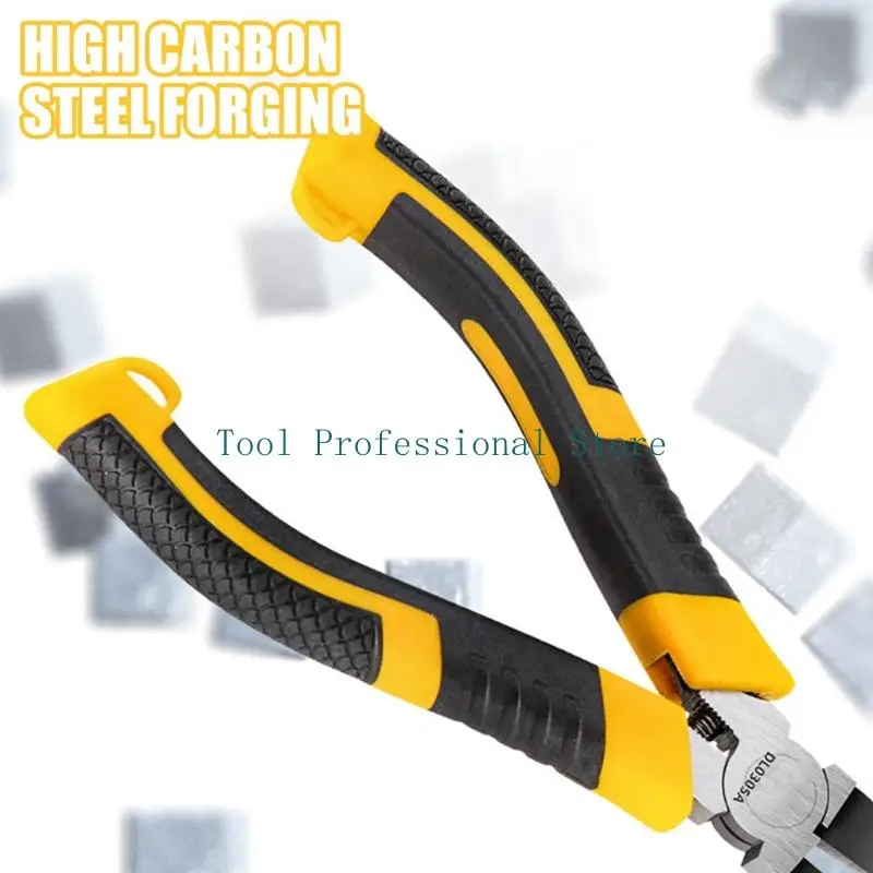 57QF Steel Ergonomic Rubber Grip Diagonal Cutting Pliers Nonslip Wire Cutter For Home And Auto Repair 135mm