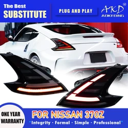 AKD Tail Lamp for Nissan 370Z LED Tail Light 2012-2015 370Z Rear Fog Brake Turn Signal Automotive Accessories