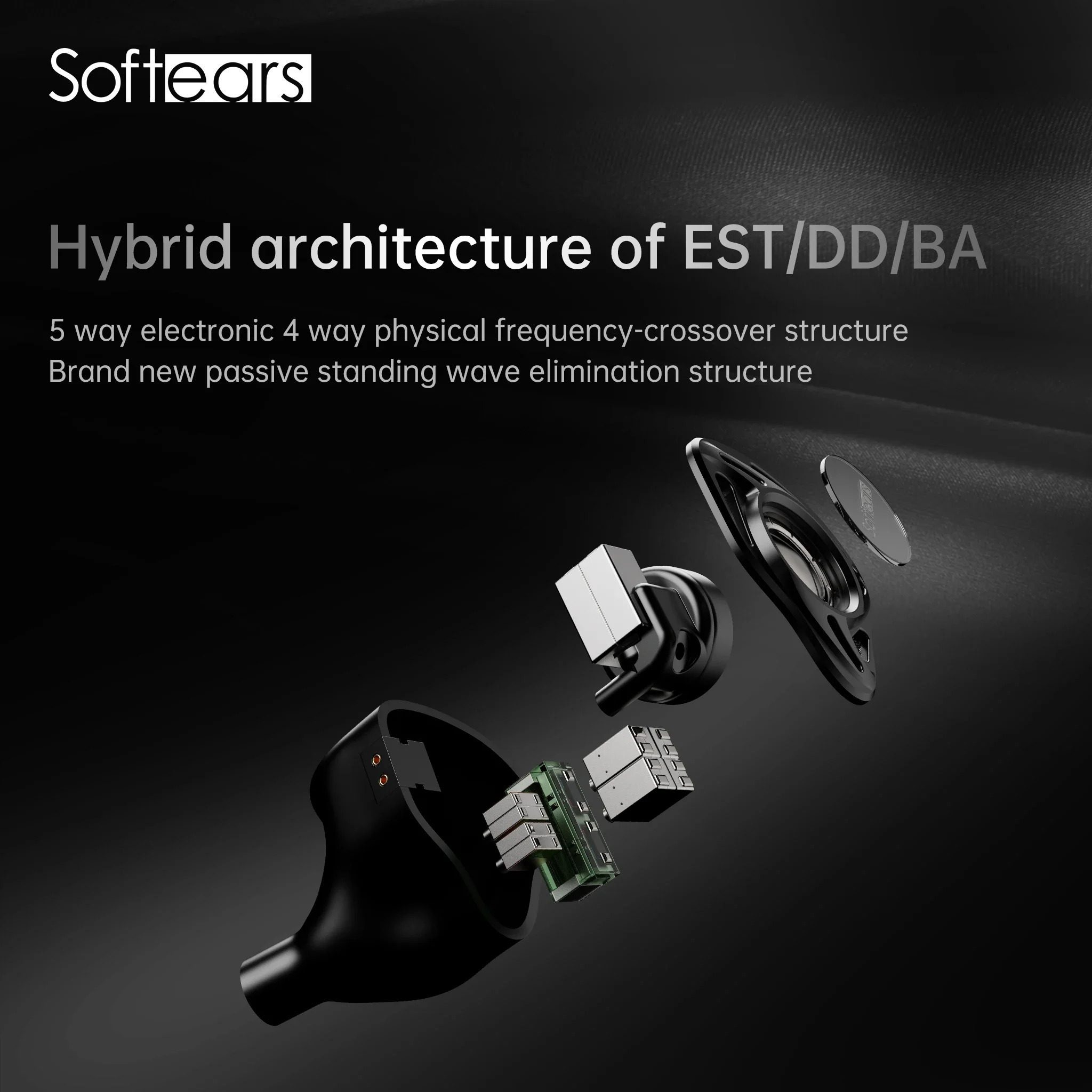 Softears Enigma 2Dynamic 6 zbalansowana armatura 4 sterownik elektrostaty douszny kabel przewodowy słuchawki końcowe Hifi 12-sterownik 5-kierunkowe Iems Hi-Fi