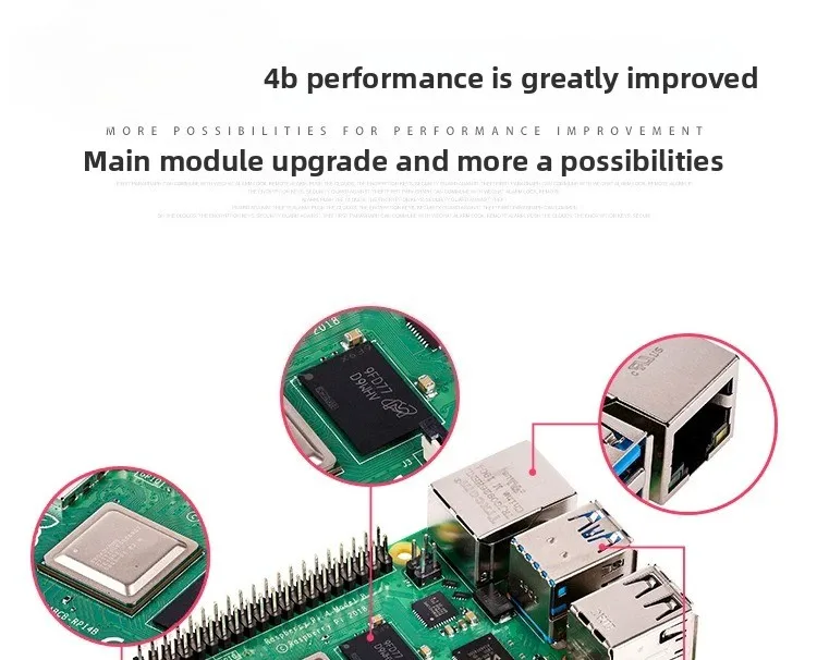 Suitable for 4th Generation 3rd Generation B Raspberry Pi Model 3B + Onboard 3B/3B +/4B