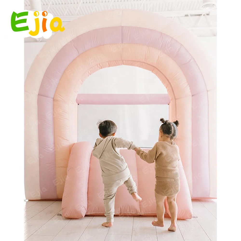 8ft /2.5m Customize Inflatable Mini Bounce House Blow Up Small Bounce Castle With Slide For Toddler Home Use