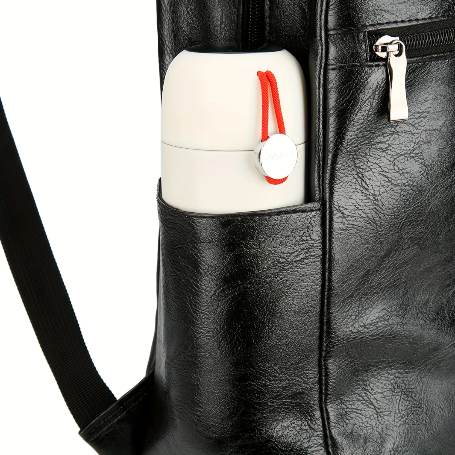 Simple Fashion Large Capacity Backpack, PU Leather Travel School Bag