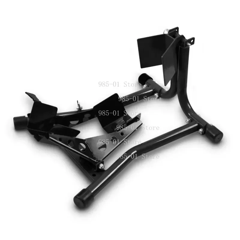 Front wheel fixing bracket for motorcycle, trailer parking stand, repair & display towing frame for front wheel parking