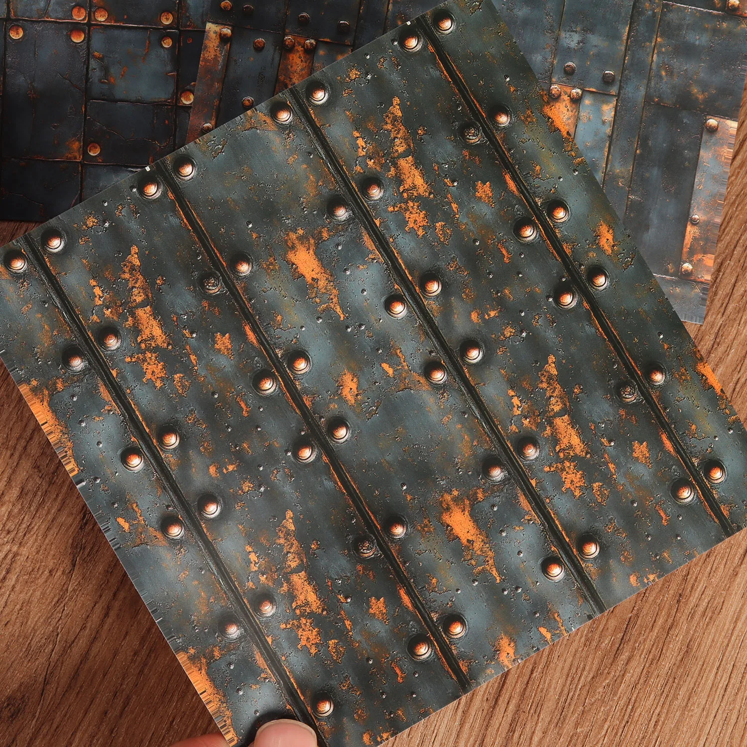 12 Blatt Steampunk-Hintergrund, große, selbstklebende, ästhetische Scrapbook-Aufkleber, für Scrapbooking-Zubehör, Bastelbegeisterte – Detail 6