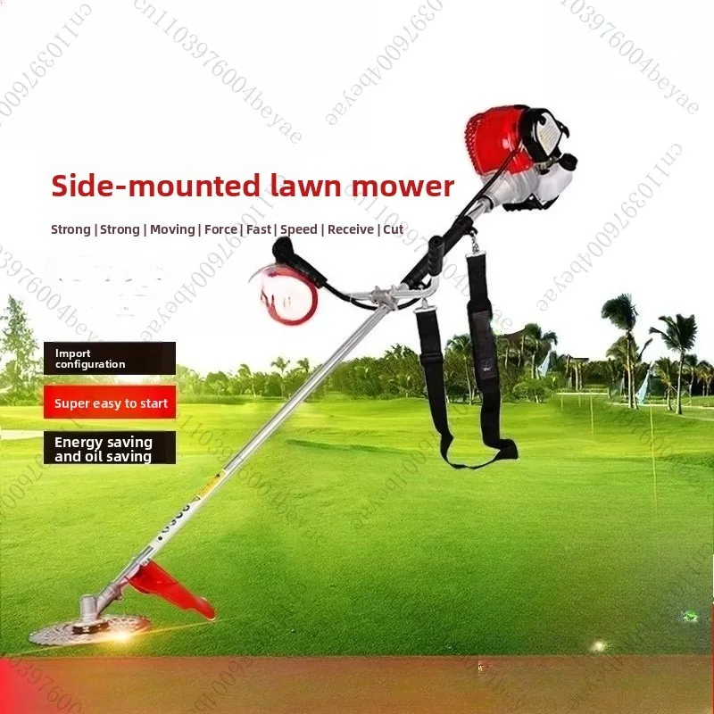 Cortador de grama mochila de quatro tempos colheita agrícola e capina doméstica pequena máquina de capina multifuncional