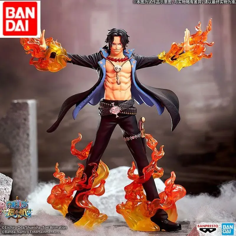 Bandai Banpresto Stuk DXF Luffy Ace Zoro Dracule Mihawk Edward Newgate Figuur Model Anime Pop Speelgoed Kid Gift Desktop Ornamenten