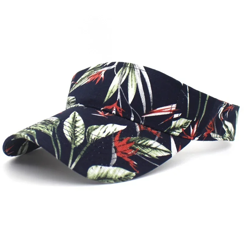 Spring and Summer Polyester Print Visors Baseball Cap Adjustable Outdoor Sun Hat For Men and Women 23