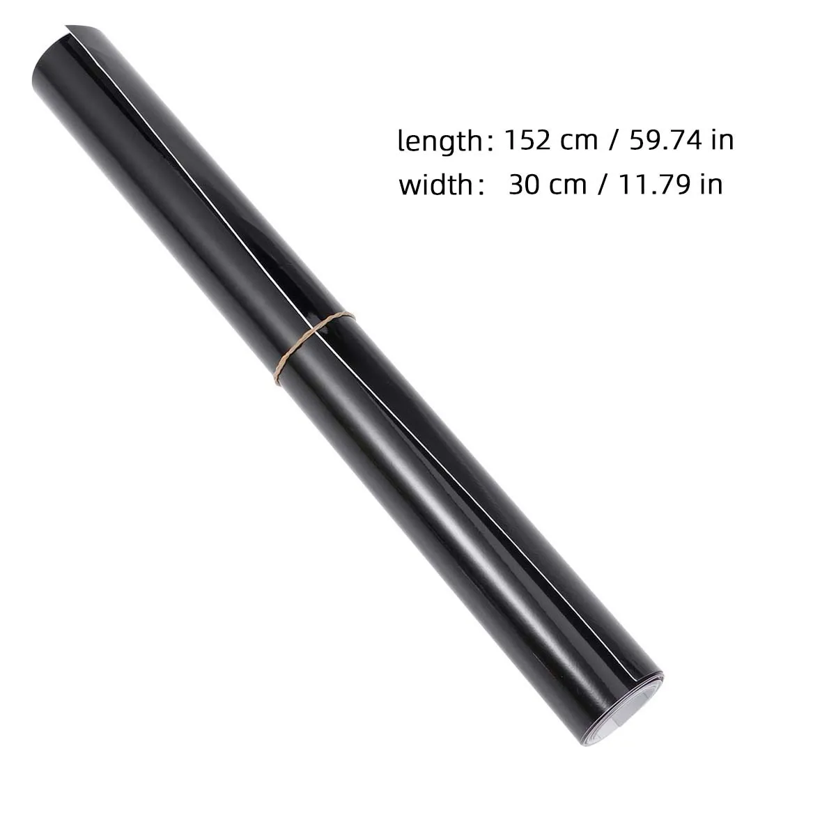 لامعة الفينيل فيلم مشرق الأسود سيارة ملصق مقاوم للماء بولي كلوريد الفينيل سهلة اللصق لا بقايا 12x60 بوصة سيارة ملصق الفيلم #2