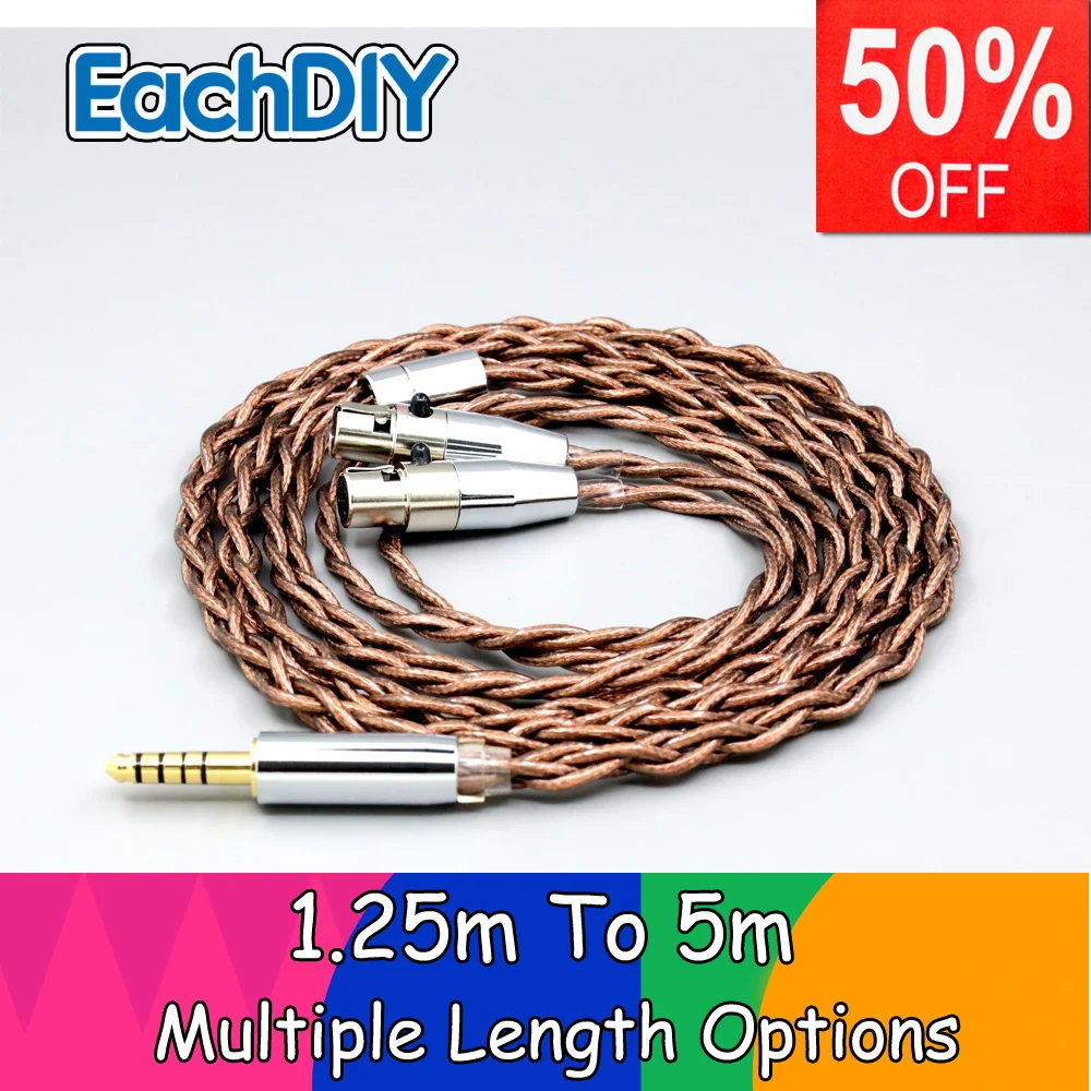 

99% 24k Gold 7n Pure Silver Graphene Shield Earphone Cable For Abyss AB 1266 Phi TC head(amame) Dual Mini xlr 3 pin LN008538