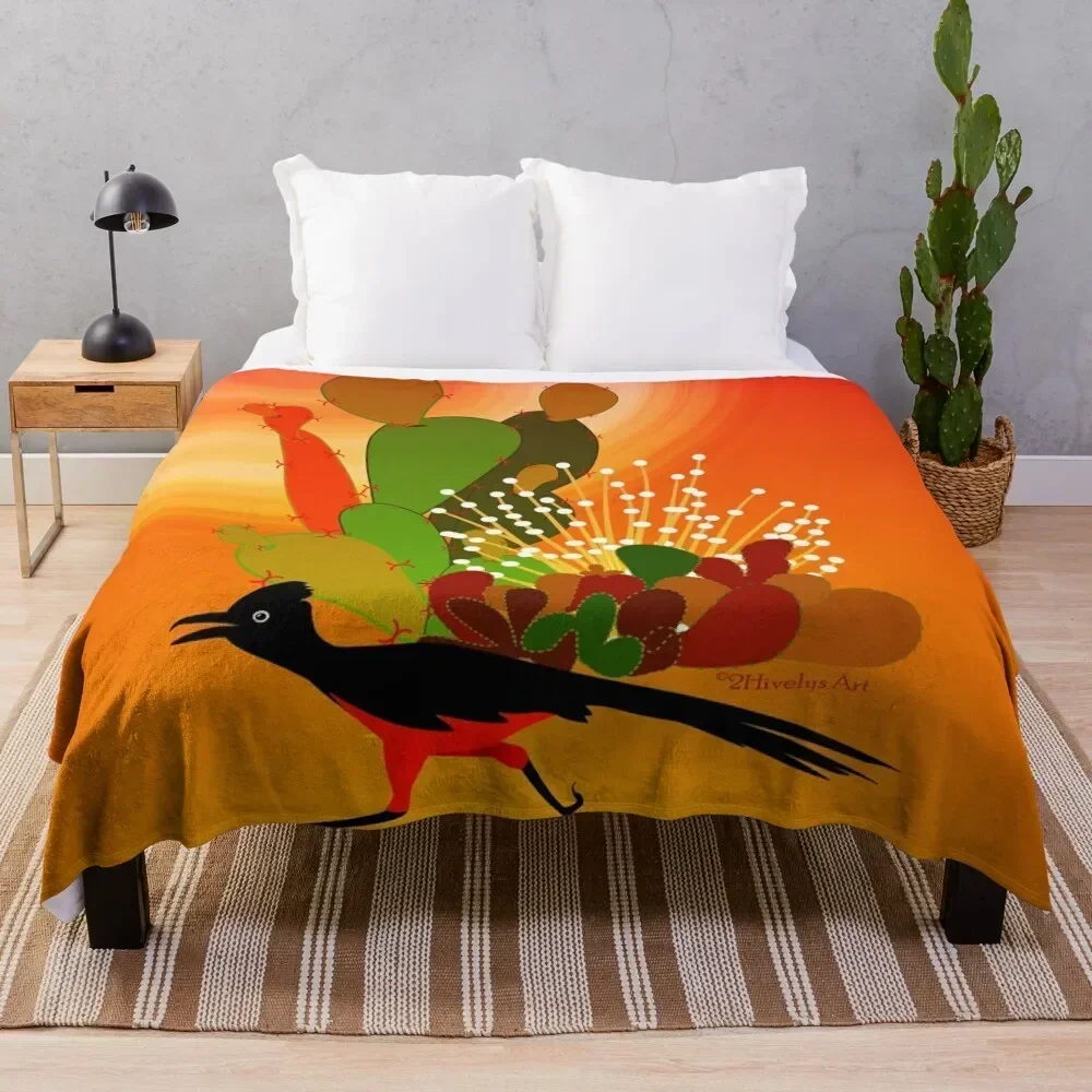 

Roadrunner Sunrise Throw Blanket Summer Cool Breathable Blanket for Sleeping