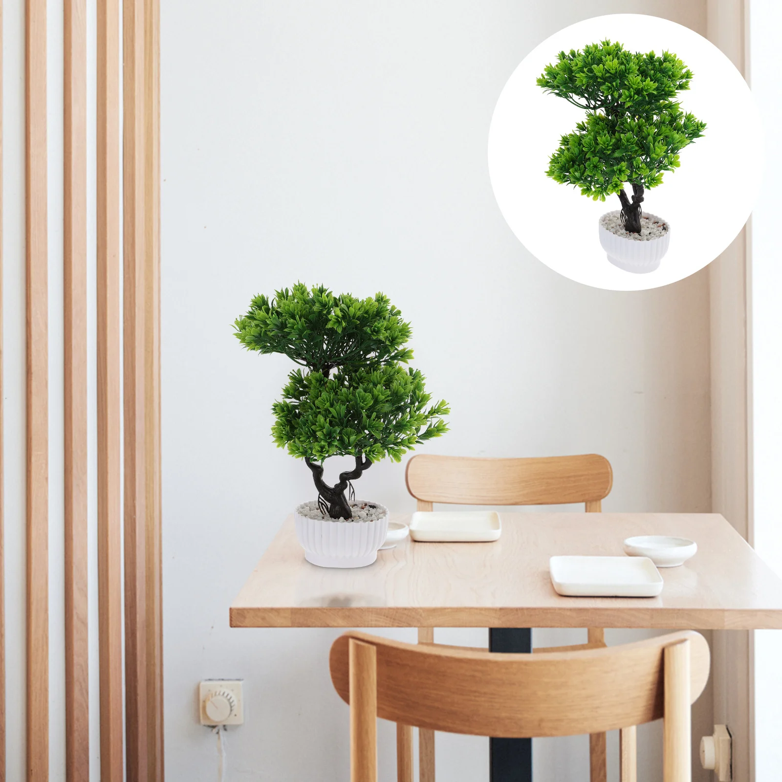 

Faux Bonsai Pine Tree Simulation Plant for Modern Pastoral Nordic Style Home Decoration Imitation Bonsai Material Desktop