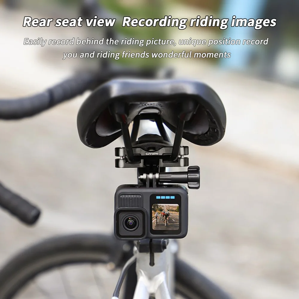 مناسبة لكاميرا DJI Action/GoPro/360Ace الرياضية، مقعد دراجة الطريق، دعامة ركوب الخيل، ملحقات التصوير الثابتة