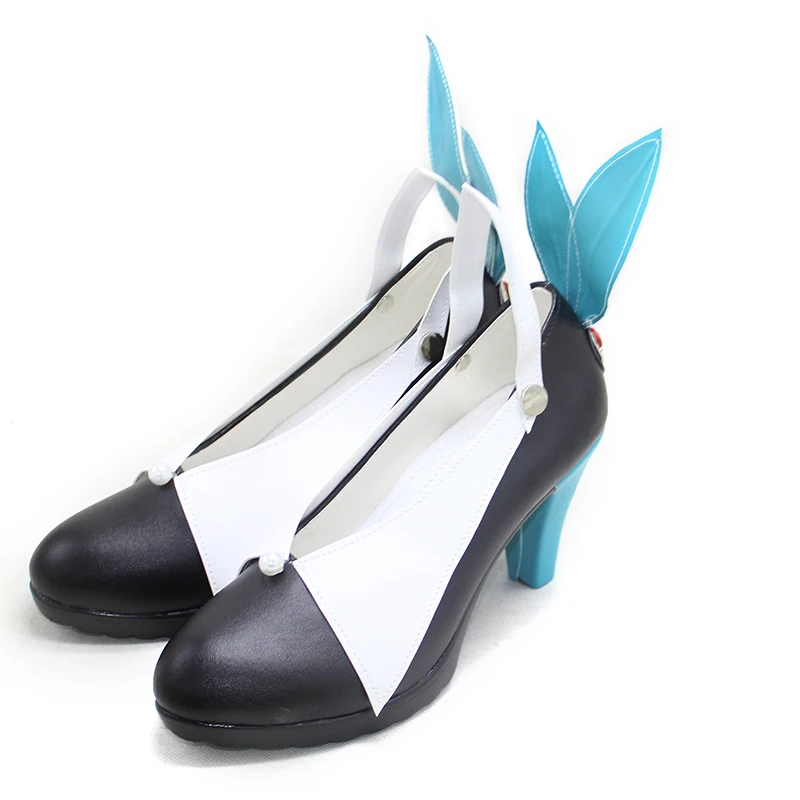 ミクモ・ギュネマー コスプレ靴 アニメコスプレ小道具アクセサリー レッド PU レザーシューズ ハロウィンカーニバルブーツ カスタムメイド