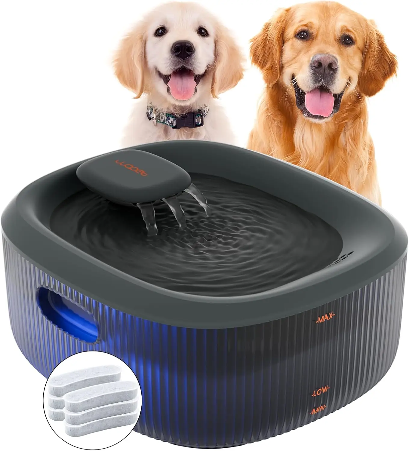 

6L Automatic Pet Water Fountain with Ultra-Quiet Pump and 6 Filters, Ideal for Large Dogs and Multi-Pet Homes