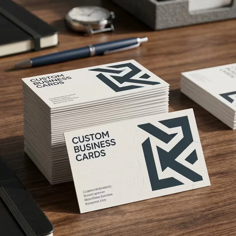 Custom Double-Sided Business Card Personal Photo Gold Foil Text Black Background for Office Social Events And Weddings