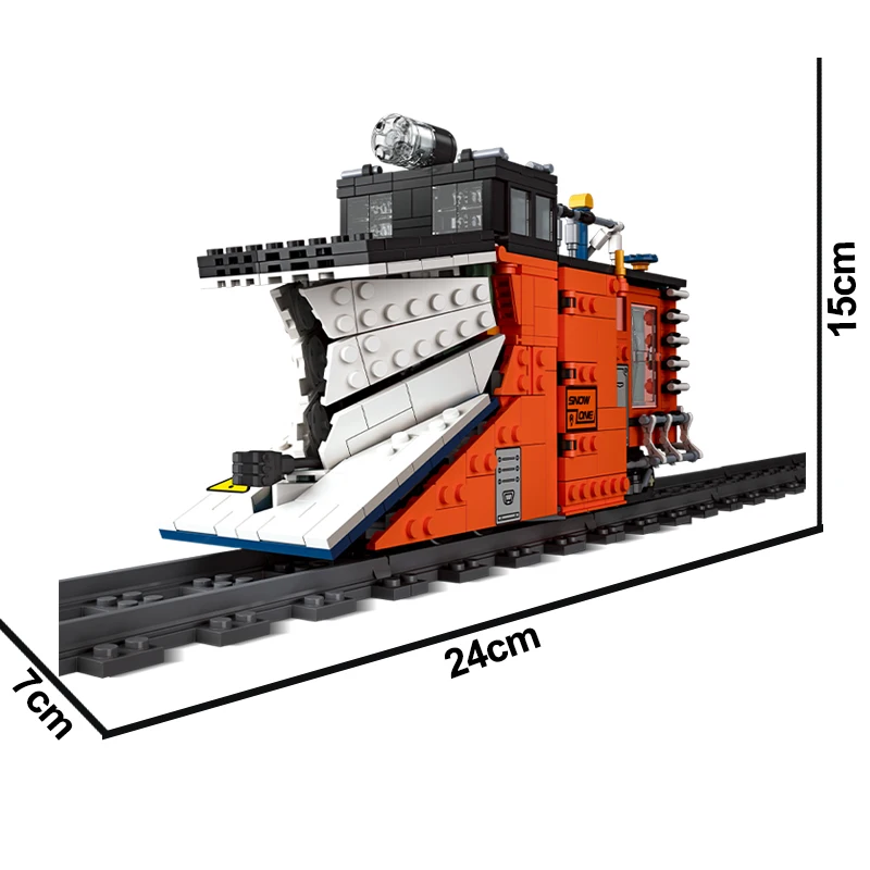 EN STOCK JIESTAR 59095 technique pelle à neige Train modèle ornement blocs de construction Puzzle bricolage jouet personnalisé cadeaux de noël enfant